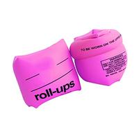 2 anillos de brazo inflables de PVC para natación, bandas gruesas para bolsa de aire para adultos y niños, color rosa