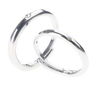 2 anillos de compromiso de boda para parejas, ajuste cómodo 8.5/7 para pareja, marido y esposa, anillos simples para mujeres, hombres, adolescentes y niñas