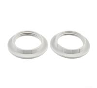 2 anillos de pantalla de luz E14, anillo de collar para lámpara de casete, lámpara colgante de piso de mesa, soporte de pantalla (E27 blanco)