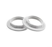 2 anillos de pantalla de luz E14, anillo de collar para lámpara de casete, lámpara colgante de piso de mesa, soporte de pantalla (E14 blanco)