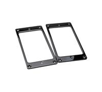 2 anillos de pastilla Humbucker para guitarra eléctrica, color negro, 8,9 x 4,5 x 0,37 cm