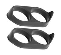 2 anillos de silicona eficientes para huevos para forma consistente, huevos fritos, panqueques hechos a mano, solución de desayuno rápido, dispositivo de cocina simple no tóxico