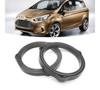 2 anillos espaciadores de altavoz de audio de coche de 6.5 pulgadas, soportes de montaje de tweeter compatibles con Ford Transit Custom 2012, kit de instalación de plástico negro