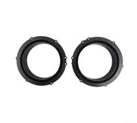 2 anillos espaciadores de altavoz de coche de 6 pulgadas adaptador para puerta delantera Passat, soporte de montaje de plástico negro para piezas de audio estéreo de posventa