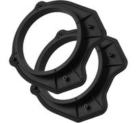 2 anillos espaciadores para altavoces de coche, de plástico sólido, negro, adaptador de altavoz para vehículo con aislamiento de vibraciones, reducción de ruido y fácil no, diseño de componentes