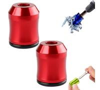 2 Anillos Magnéticos Potentes para Tornillos: No Vuelvas a Perder Un Tornillo, Soporte Magnético Extraíble para Puntas de Destornillador de 1/4 de Pulgada/6,35 Mm(Red)