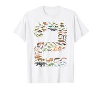 2 años de edad 2º cumpleaños lagartos reptiles figuras número Camiseta