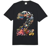 2 años de Edad 2º cumpleaños Sea Ocean Animals Figuras número 2 Comfort Colors Adult Heavyweight T-Shirt