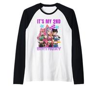 2 años de Edad cumpleaños K Pop niños Segundo cumpleaños niñas K-Pop Camiseta Manga Raglan