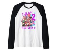 2 años de Edad cumpleaños K Pop niños Segundo cumpleaños niñas K-Pop Camiseta Manga Raglan