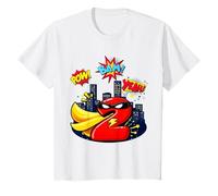 2 años de Edad, Estilo cómic, superhéroe, Segundo cumpleaños, niños y niñas Camiseta