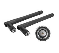 2 antenas WiFi omnidireccionales 5DBI de doble banda 2.4G/5G con conector RP-SMA para enrutador de red inalámbrico, tarjeta PCI/PCIe, adaptador USB, cámara IP (4.3 pulgadas)