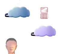 2 antifaz Cloud Sleep con 10 tapones silenciosos para los oídos, intensidad opaca, estéreo, cómoda pareja (azul + morado, obtén 10 tapones para los oídos)