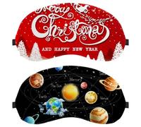 2 antifaz para dormir, bloquea completamente la luz para dormir de lado, cero presión ocular con los ojos vendados, planetas del espacio exterior Urano ajustable