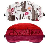 2 antifaz para dormir de lado, tarjeta Be Mine in Wood con cero presión ocular para los ojos, cubierta ajustable para dormir, bloquea completamente la sombra de ojos ligera