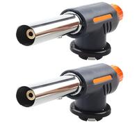 2 antorchas de cocina, soplete de soldadura, soplete de soldadura de fontanería, soplete de cocina para Creme Brulee, barbacoa, horneado, camping