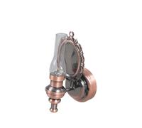 2. Aplique de pared en miniatura Art Deco con pantalla de cristal transparente y LED brillante para exhibiciones de estilo victoriano lámpara de casas de muñecas