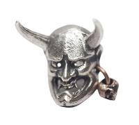 2 aretes inspirados en Oni místico, diseño de alas lisas, resistente a la irritación, joyería corporal Kirsita, regalo unisex, aretes únicos de calavera mandalas, talla única, como se describe, como