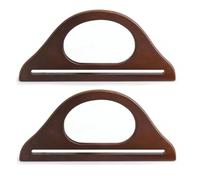 2 asas de madera for bolsos, colores, 25 cm, contrachapado artesanal for hacer, asa for monedero DIY para Bolsa de Bricolaje(Brown)