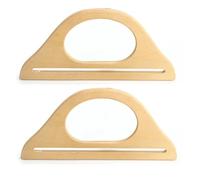 2 asas de madera for bolsos, colores, 25 cm, contrachapado artesanal for hacer, asa for monedero DIY para Bolsa de Bricolaje(Color1)