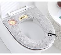 2 asientos de inodoro, cojín suave para asiento de inodoro con lazo para colgar, suave y cálido, lavable, almohadillas para asiento de inodoro