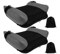 2 asientos elevadores inflables, inflado rápido y asiento elevador de viaje portátil con bolsa de almacenamiento, cojín inflable sin respaldo para automóvil, sin respaldo, viaje