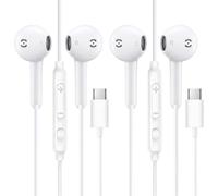 2 auriculares con cable USB C, cable auriculares USB C con micrófono y control de volumen, auriculares USB tipo C compatibles con Samsung Galaxy S25 S24 S23, Google Pixel, Huawei, Mi, Oppo