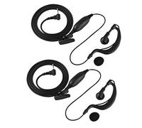 2 Auriculares Tipo walkie Talkie,Auriculares PTT de 2,5 mm en Forma de G, Conector de un Solo Pin, Auriculares walkie Talkie para Escuchar y Hablar, micrófono Oculto