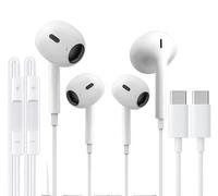 2 auriculares USB C para iPhone 17 tipo C auriculares con micrófono y mando a distancia cancelación de ruido para iPhone 16/15 Pro, iPad Pro, Galaxy S23/S22/S21/S20/Ultra Note 10/20, Pixel 7/6/6a/5/4