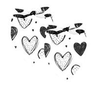2 bandanas ajustables para perros, pañuelo triangular para perros pequeños, medianos y grandes, gatos, mascotas, corazones negros