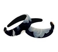 2 bandas anchas de terciopelo turbante para el pelo, para Halloween, fantasma, 1875, bandas elásticas para la cabeza para mujer, 2 tamaños