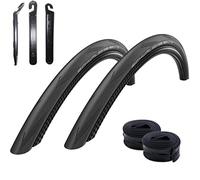 2 bandas de alambre Schwalbe ONE Performance R-Guard bicicletas de carretera 28-451 (20 x 1 1/8 pulg.) + 2 mangueras Schwalbe SV7A incl