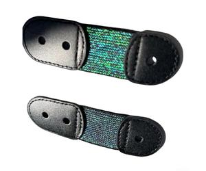 2 bandas elásticas para patines artísticos para botas de patinaje, protección de cordones, evita tropiezos, adecuadas para entrenamiento, lecciones y actuaciones en hielo (color negro)