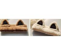2 Bandas Para El Cabello Y 2 Pares De Pulseras, Orejas De Animales De, Lavado De Cara Y Peinado, Vellón De Coral Suave Y Agradable Para La Piel, Escenas Deportivas.