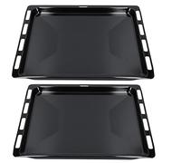 2 bandejas de horno 465 x 375 bandeja para tartas esmaltada compatible con Bosch Siemens Constructa 00662999 662999 17008354 para horno bandeja cocina - LUTH Premium Profi Parts