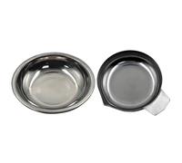 2 bandejas de medición de acero inoxidable, cuenco electrónico de báscula para platos, medición de polvo de joyería, medición y uso de la cocina