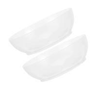2 bandejas de pesaje de cocina transparentes de plástico 600 ml | marcas visibles integradas, medición precisa de porciones, uso versátil para cocinar y control de alimentos