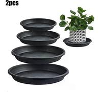 2 bandejas de plástico para plantas de 4, 6, 7, 8 y 10 pulgadas, redondas, antigoteo, para interior