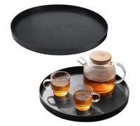 2 Bandejas Decorativas Redondas 30cm/35cm,Bandeja Decoro Soporte Vela