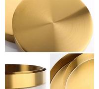 2 bandejas redondas doradas, bandeja decorativa de metal, organizador de maquillaje para tocador, baño,