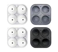 2 Bandejas Redondas Para Cubitos De Hielo, Moldes De Silicona Para Bolas De Hielo, Bandejas Reutilizables Para Cubitos De Hielo, Utensilios De Cocina