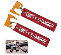 2 Banderas de Seguridad universales para cámara - Bandera de cámara de Pistola con Etiquetas de Color Rojo Brillante, Bandera de cámara vacía, Bandera de Seguridad para Rifle, Pistolas, Escopeta y