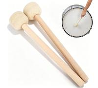 2 Baquetas de Bombo, Mástil de Arce y Parche de Fieltro de Lana Percusión de Madera Mazos de Tambor de Bajo Mazo de Bombo Mazos de Percusión Accesorio de Percusión