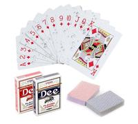 2 Barajas de Cartas Poker Plastico Profesional Texas Holdem,54 Unidades por Baraja, Incluyendo 2 Comodines,Cartas Poker de Plástico, Baraja Poker Impermeable, Cartas de Poker Profesional
