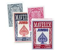 2 Mazos Maverick Rojo y Azul Juego Cartas Jumbo Índice Póker Magia Trucos Nuevo