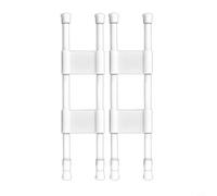 2 barras ajustables para frigorífico con cremallera de 40 a 70 cm, para camping, caravanas, color blanco, PVC, metal, sin taladrar, color blanco, 40-70 cm