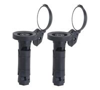 2 barras de bicicleta - Espejo final - 8 cm plegable - Manillar para | Espejo retrovisor con lente convexa ajustable de 360 ° y cubierta protectora - Nylon -Acrílico - Espejo de seguridad para