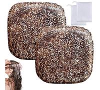 2 barras de champú natural, jabón tradicional de barra de champú marrón con aminoácidos con 2 redes de espuma, calmante y fortalece el cabello para mujeres y hombres, 4 unidades de jabón para el cabe