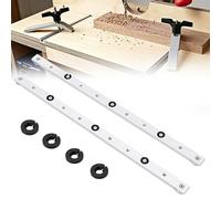 2 barras de inglete deslizantes, 9,5 x 19 x 450 mm, Miter Bar Slider aleación de aluminio, barra ingletadora universal para sierra circular de mesa para riel T, taladro de mesa, sierra de cinta