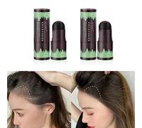 2 barras de polvo para la línea del cabello, polvo de retoque de raíz, impermeable, esponja de sombreado para el cabello, polvo de relleno para cubrir el cabello gris, raíz de cabello, retoque de
